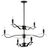 733267 Люстра RAGNO 6х40W E14 ЧЕРНЫЙ МАТОВЫЙ