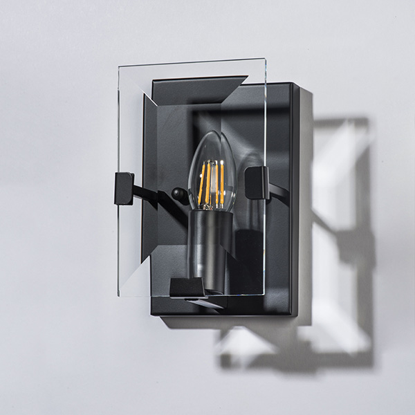 713617 Бра NOVARA 1x40W E14 ЧЕРНЫЙ МАТОВЫЙ