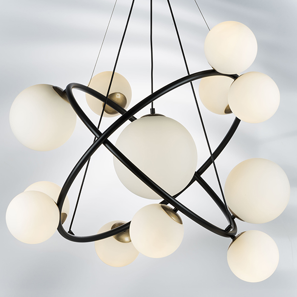 815417 Люстра CROCO 12х40W E14 ЧЕРНЫЙ МАТОВЫЙ/ЗОЛОТО