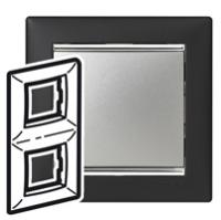 Legrand Valena Ноктюрн/Серебро Рамка 2-ая вертикал.