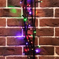 Гирлянда Твинкл Лайт 20 м, 240 LED МУЛЬТИКОЛОР, черный Каучук, IP67, динамика, 230В соединяется NEON-NIGHT (нужен контроллер 217-204)