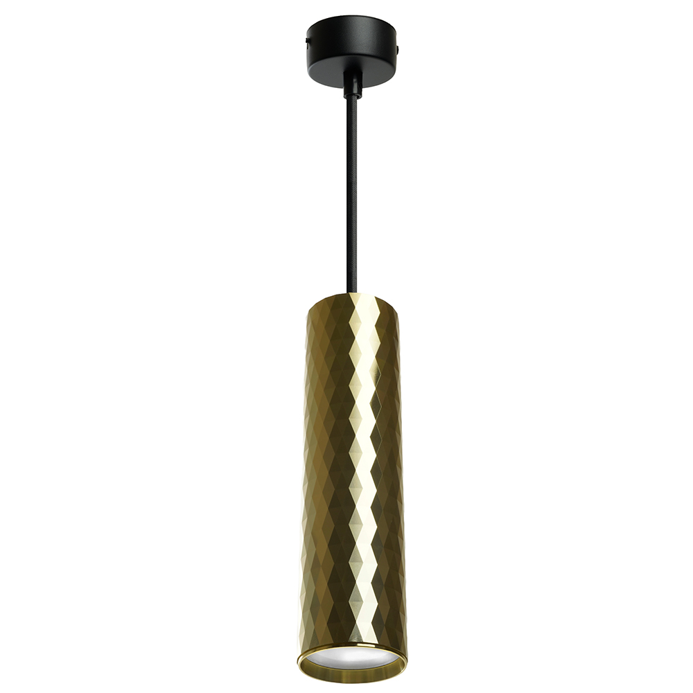 Светильник потолочный Feron ML1888 Barrel PRISM levitation на подвесе MR16 35W, 230V, чёрный, золото 55*200 FERON ML1888