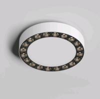 DK2840-WB Накладной светильник DUAL 12+12 Вт, LED 4000K, IP 20, d165mm, белый/черный, алюминий/акрил