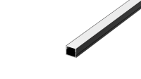 Накладной алюминиевый профиль, 11,9х10х2000мм. В комплекте матовый экран, 4 торцевые заглушки, 4 крепежа, черный RAL9005