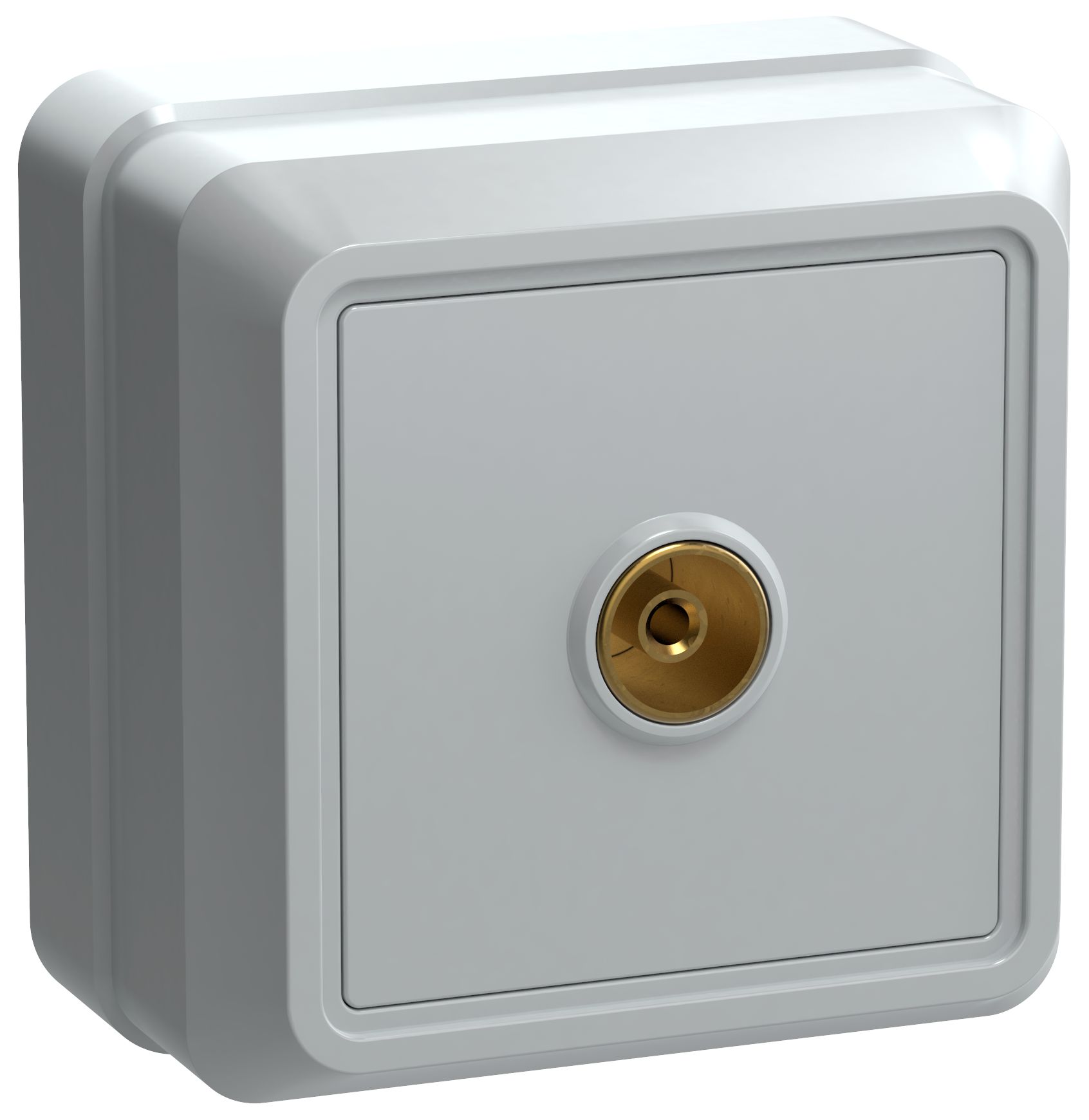 Розетка 1-местная для открытой установки телевизионная РТВ20-ОБ ОКТАВА белый IEK