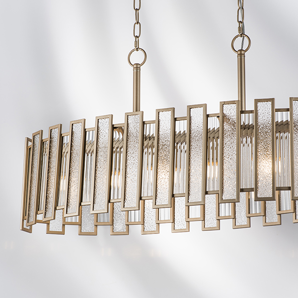 712162 Люстра AGAVE 6х40W E27 ШАМПАНЬ/ПРОЗРАЧНЫЙ