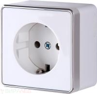 Розетка с заземлением Gallant (белая) / WL15-02-01 / W5071001