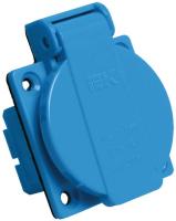 Розетка панельная РП10-3 скрытая с защитной крышкой 2Р+РЕ 16А 250В IP44 IEK