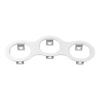 214696 Рамка DOMINO Triple ROUND МR16 БЕЛЫЙ