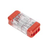 Экспресс-клемма СМК 2273-203R проходная разъемная 3 полюса 0,5-2,5мм² (блистер 5 шт/уп) REXANT