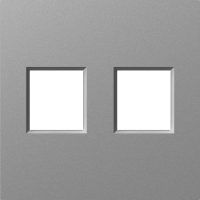 Накладка 2-я для розеток RJ45,TV,SAT, сталь, серия A07