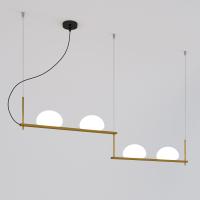 Подвесной светильник со стеклянными плафонами 70145/4 латунь