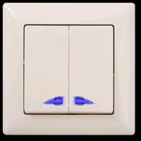 VS2812104 Выкл. 2-клав.с подсветкой крем