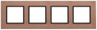 14-5204-14 ЭРА Рамка на 4 поста, металл, Эра Elegance, медь+антр (5/25/900)