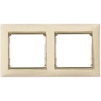 Legrand Valena Крем/Золото Рамка 2-ая горизонт.