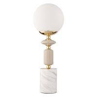 6580/1T CLASSI LN25 53 французское золото, серый/белый металл, керамика/стекло Лампа настольная E14 1*40W 220V VIVIEN