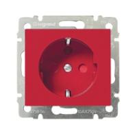 Legrand Valena Красный Розетка 1-ая с/з с блокировкой (необх ключ 50299)