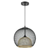 8052/1A SUSPENTIONI LN26 399 черный/черный, золото металл/металл Подвесной светильник E27 1*60W 220V LEONELA