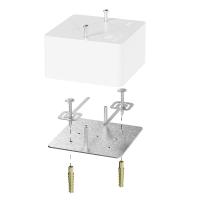 Коробка огнестойкая стыковочная для кабель-канала 40-0460-FR RAL9003 85х85х45 Промрукав