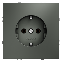 Розетка встраиваемая VOLTUM S70 с заземлением 16А, (титан)