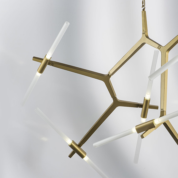 742143 Люстра STRUTTURA 14х6W (led) G9 ЗОЛОТО МАТОВЫЙ