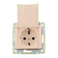 Legrand Valena Крем Розетка 1-ая с/з с крышкой