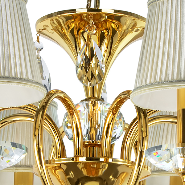 693082 Люстра подв RICERCO 8х40W E14 ЗОЛОТО