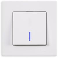 VS2811102 Выкл. 1-клав. с подсветкой бел.