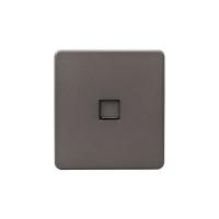 Розетка ROUND компьютерная RJ45 кат6 с/у титан KRANZ