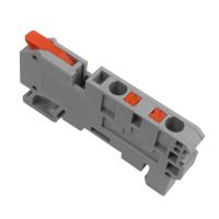 Клемма СМК 222-421-PT-4 3 вывода рычаг-push-in на DIN-рейку (0,5-4 мм²) серая (40 шт/уп) REXANT