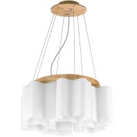 802165 Подвес NUBI LEGNO 6х40W E27 СВЕТЛОЕ ДЕРЕВО/БЕЛЫЙ