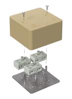 Коробка огнестойкая разветвительная для кабель-канала 40-0460-FR6.0-4-6-Р Е15-Е60 RAL1001 85х85х45 (44 шт/кор) Промрукав