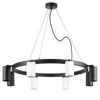 LR018364374 Люстра RULLO 8х50W GU10 ЧЕРНЫЙ/БЕЛЫЙ (571018+214436-4+214437-4)