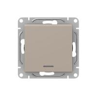 Механизм выключателя, одноклавишный, с подсветкой, кремовый Эпика EKF