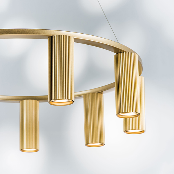 718093 Люстра ROMA 9х28W GU10 (led) CHAMPAGNE GOLD