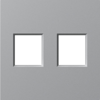 Накладка 2-я для розеток RJ45,TV,SAT, матовый серый, серия A07