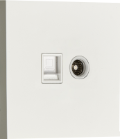 Комбинированая розетка TV + RJ45 (двойная) cat.6/ClassE, белый, серия N96