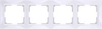 Рамка на 4 поста Snabb (белый / хром) / W0041901