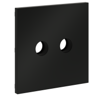 Накладка для розетки телевизионной оконечной TV+SAT, S70 (черный матовый)