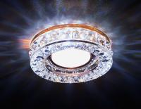 S241 BR хром/коричневый хрусталь/MR16+3W(LED WHITE)