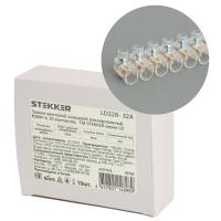 Зажим винтовой концевой изолированный КЗВИ-4 450В, 32А, 10 контактов, поликарбонат  LD228-32А