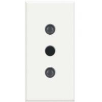 BT Axolute White Розетка 2К+З  10 А 250 В  с заземляющими контактами  4 мм