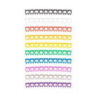 Маркер кабельный (клипса), ø4-6 мм, цифры 0-9, 10 цветов, блистер (MR-55) REXANT