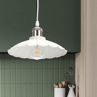 PL3 WH/SN Подвес ЭРА металл, E27, max 60W, d245 мм, шагрень белый/сатин никель (10/160)