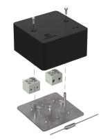 Коробка огнестойкая для кабель-канала 40-0460-FR6.0-4-П Е15-Е120 с термопредохранителем RAL9005 85х85х45 (44 шт/кор) Промрукав