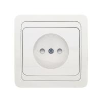 Лондон Розетка 1-местная без заземления 10А белая с защ. штор. EKF PROxima