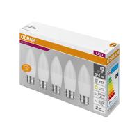 Лампочки светодиодные Osram Led Value Classic B60 7Вт 3000К Е27 / E27 свеча матовая теплый белый свет набор 5 штук