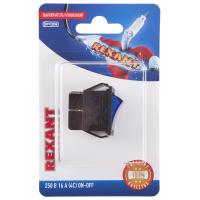 Выключатель клавишный 250V 16А (4с) ON-OFF синий  с подсветкой (RWB-502, SC-767, IRS-201-1)  REXANT (в упак. 1шт.)