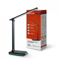 Светильник наст сд PLUS ССО-20Ч 12Вт 6500К 640Лм RGB-подсветка, сенсор, с адаптером ЧЕРНЫЙ IN HOME