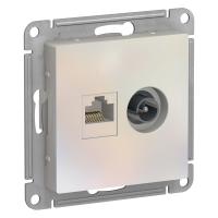 ATLASDESIGN РОЗЕТКА двойная ТВ + компьютерная RJ45, кат. 5Е, ЖЕМЧУГ